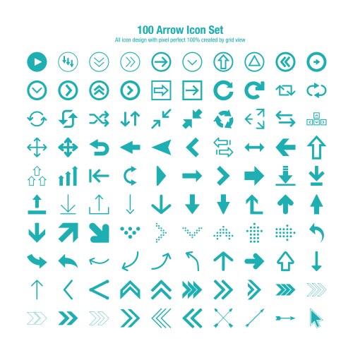 Doodle arrow icons hand drawn arrows icon set Vector Image