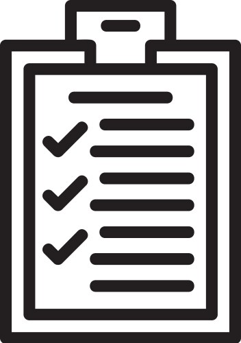 Checklist linear style icon design vector image