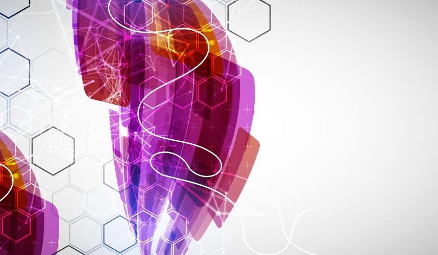 Abstract wave of rectangles with plexus elements vector image