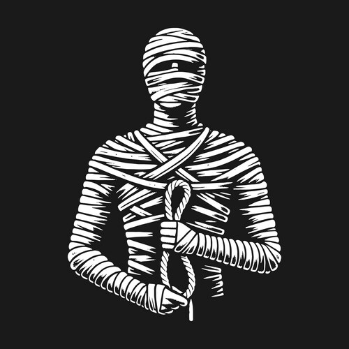 Bandaged Mummy with Noose Vector Image