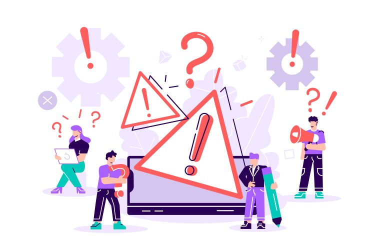 Concept operating system error warning vector image