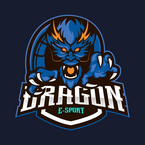 Dragon logo vector image