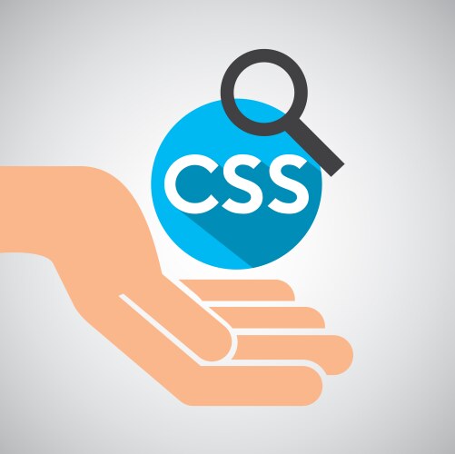 Hand optimization technology css language web vector image