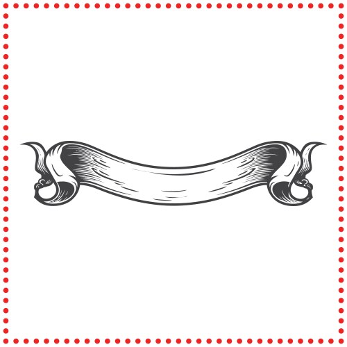 Monochrome ribbon scroll silhouette classic Vector Image