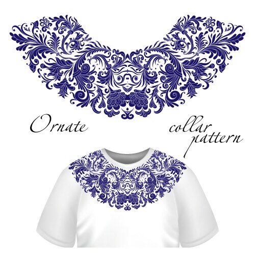 Design for collar shirts blouses Vector Image