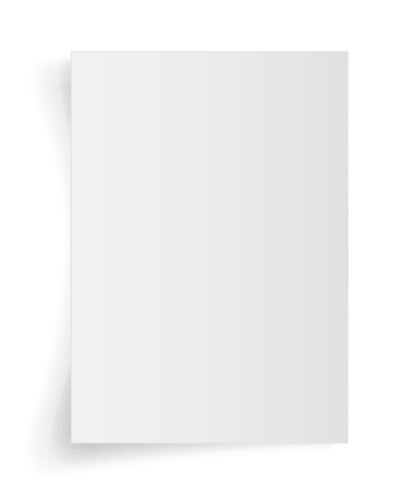 blank a4 sheet white paper with shadow vector