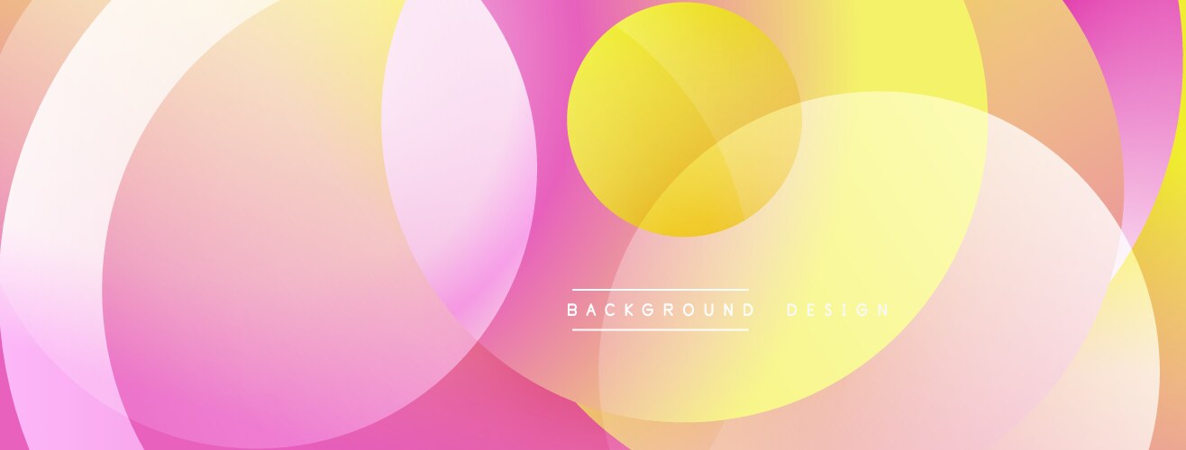 Abstract circles overlap creating gradient effect vector image