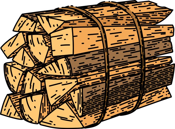 Sketch Wood Pile Vector Images (over 280)