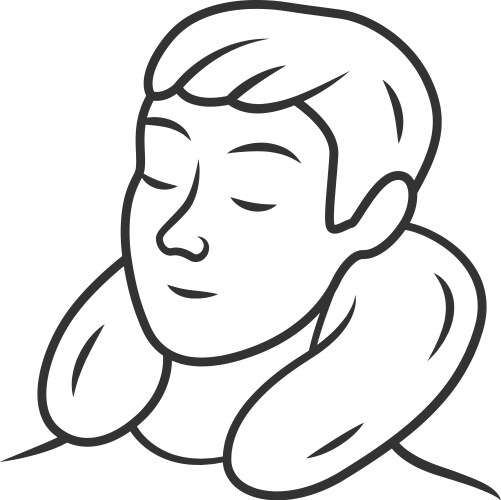 Travel neck pillow linear icon air inflatable Vector Image