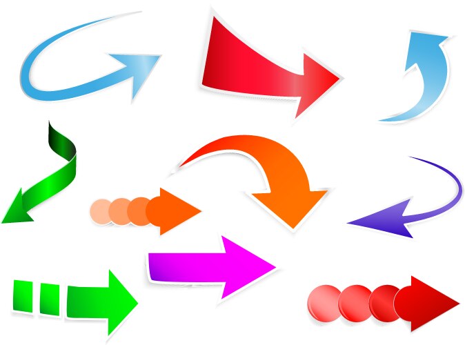 Blue arrows Royalty Free Vector Image - VectorStock