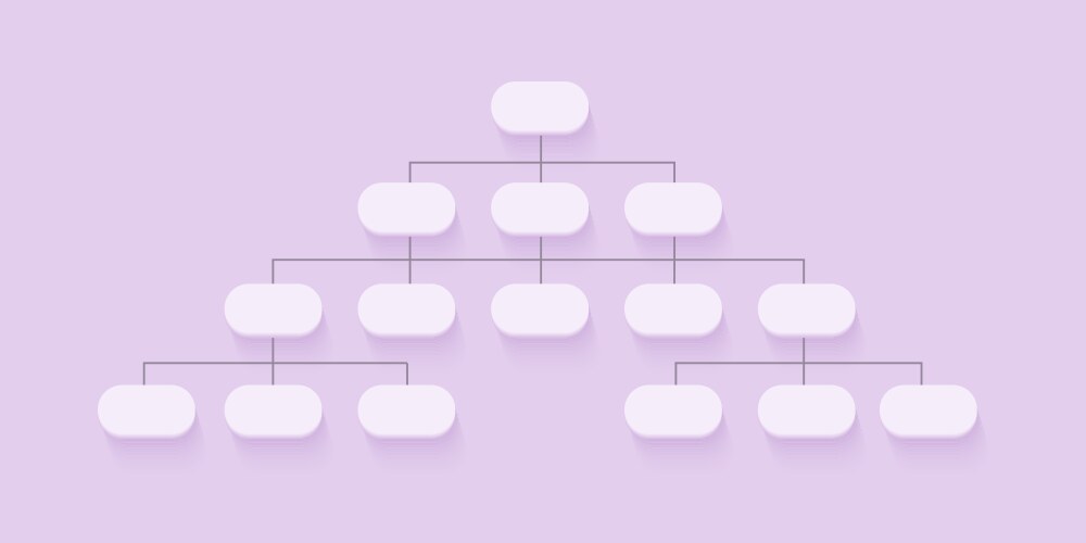 Sitemap 3d icon flowchart ui ux vector image