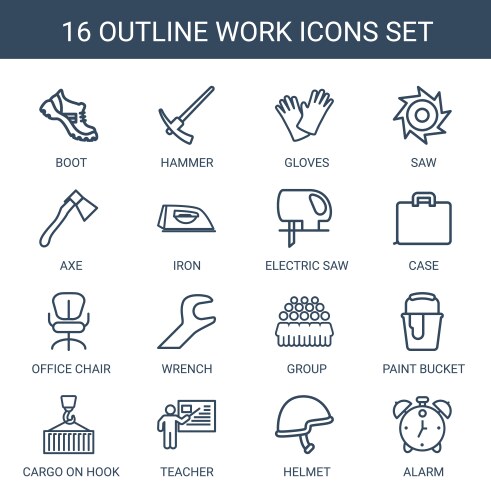 Work icons (36976461) – Free Vector | VectorStock