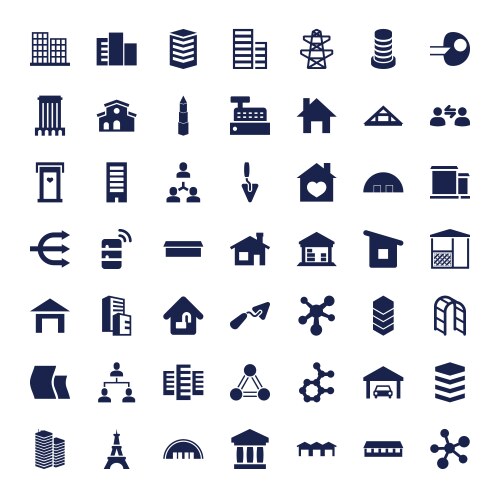 49 single icons Royalty Free Vector Image - VectorStock