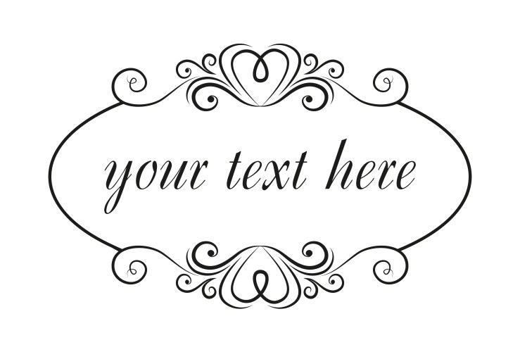 Template with text isolated empty field ornaments vector image