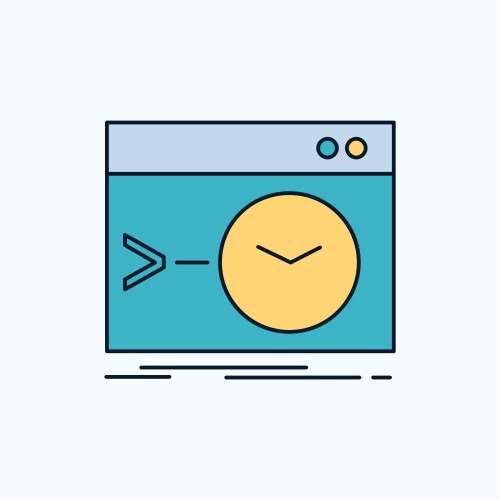 Admin command root software terminal flat icon vector image