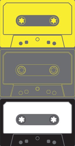 Audio cassette tape grunge Royalty Free Vector Image
