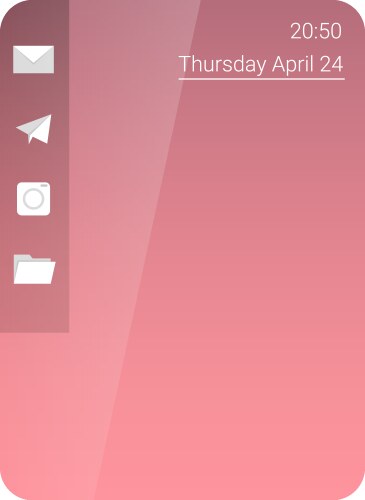 Minimalist mobile dashboard ui with sidebar icons vector image