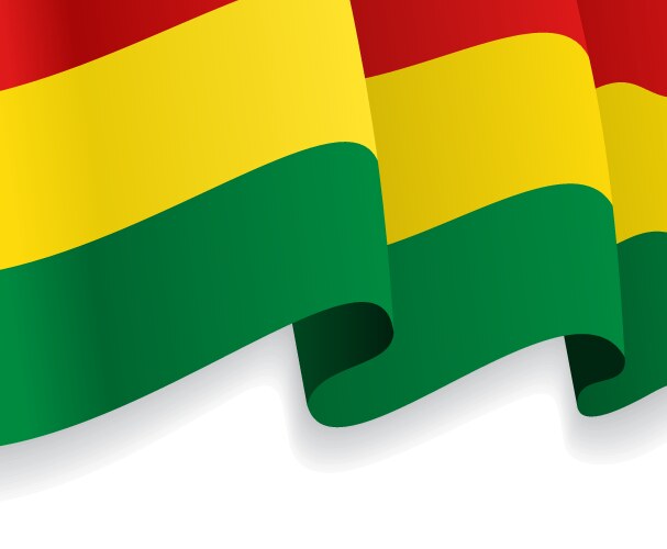 Background with waving bolivian flag Vector Image