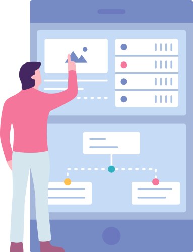Programmer testing software or app icon vector image