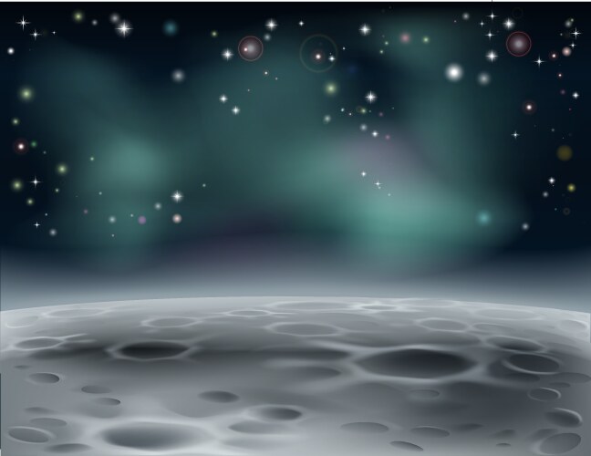 Moon space grass Royalty Free Vector Image - VectorStock