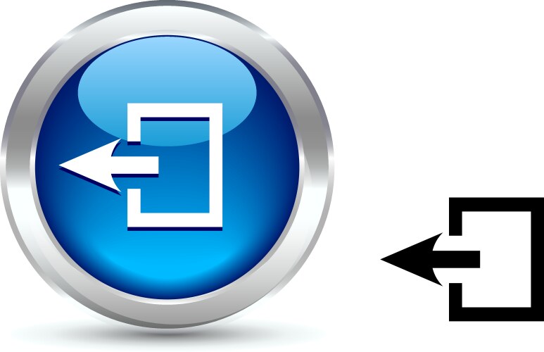 Exit button vector image