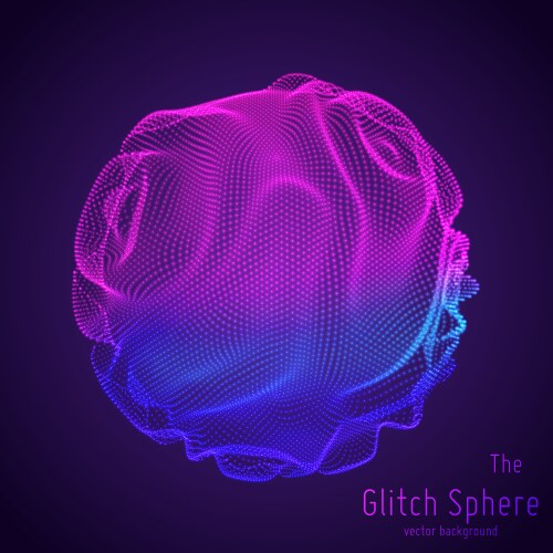 Abstract sphere of particles points array vector image