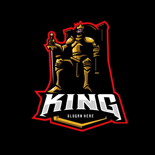 King mascot logo Vector Image
