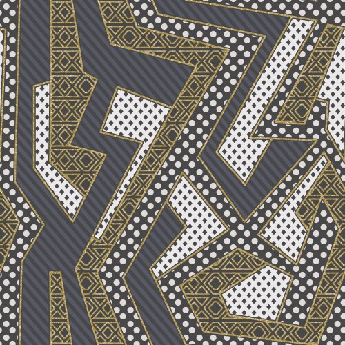 Retro curved lines seamless pattern Royalty Free Vector