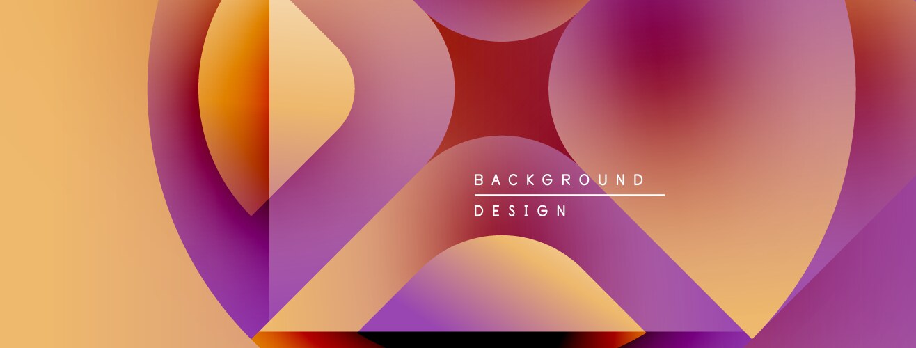 Abstract colorful shapes overlap creating dynamic vector image