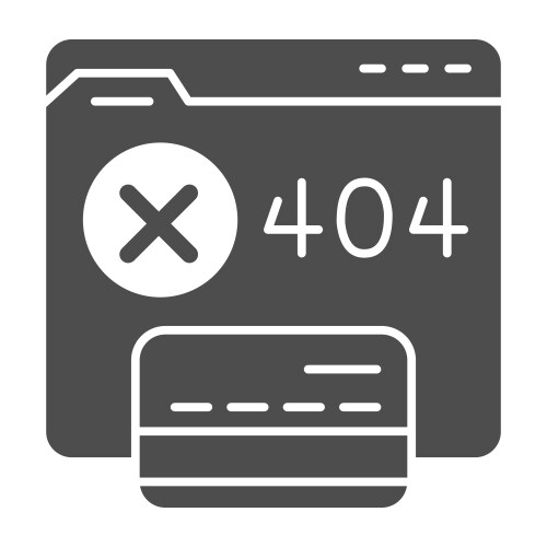 Error 404 - Web Access Failure vector image