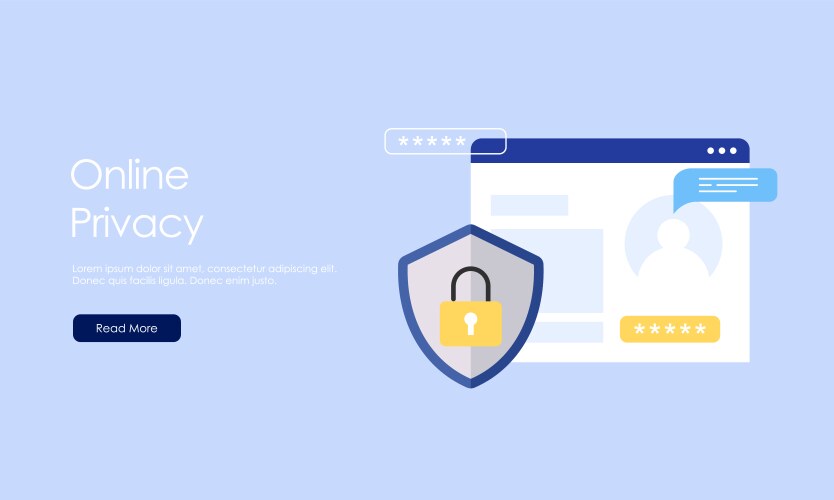 Online privacy concept Royalty Free Vector Image