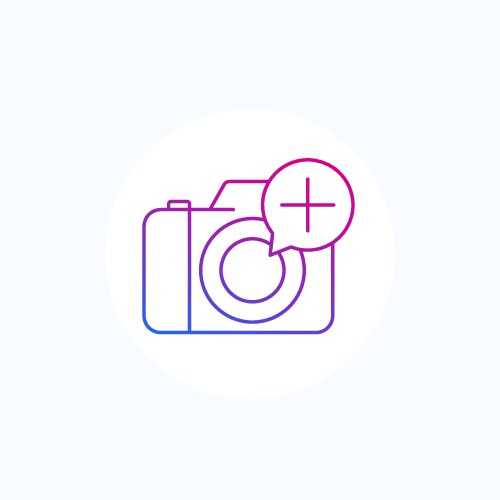 Add photo icon with camera line vector image