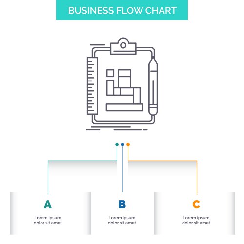 Algorithm process scheme work workflow business vector image