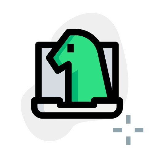 Trojan a type of computer malware Royalty Free Vector Image