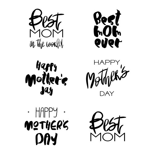 Modern Calligraphy Mothers Day Card Vector Image