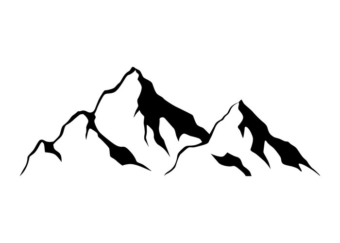 Mountain ridge silhouette Vector Images & Graphics for Commercial Use