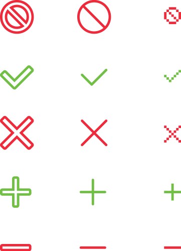 Validation Icons - Approve & Delete vector image