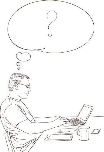 Angry businessman destroying smashing computer Vector Image