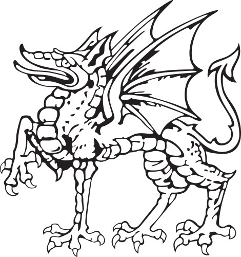 Heraldic dragon no5 Vector Image