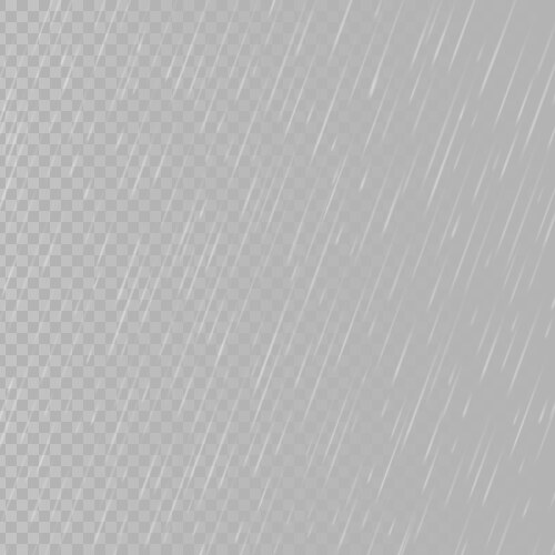 rain drops on transparent background falling vector image