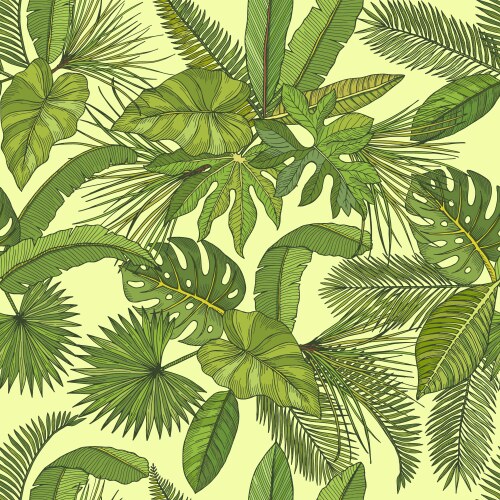 Tropical Leaf Pattern Vector Image