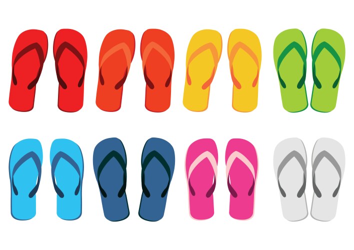 Beach sandals Royalty Free Vector Image - VectorStock