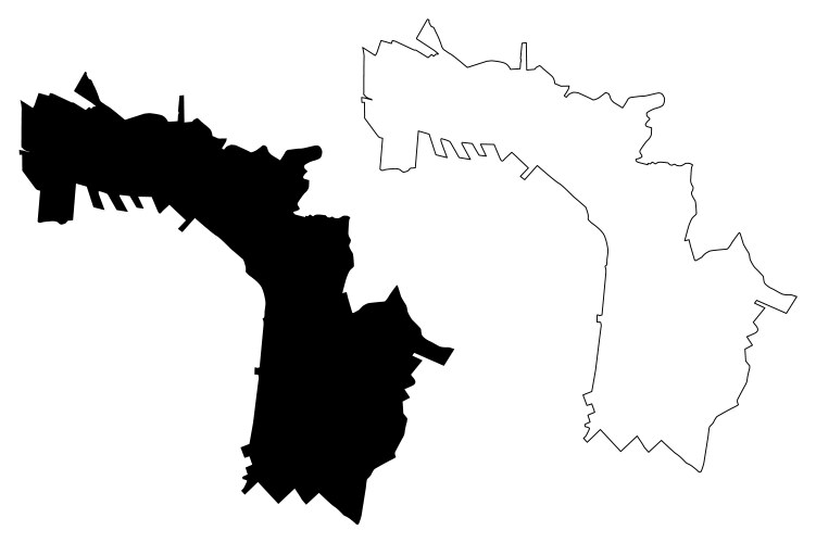 Thessaloniki City Map, Greece Vector Image