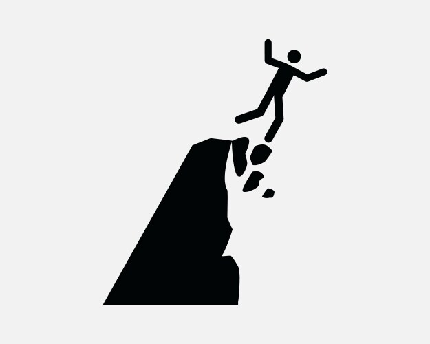 Falling off cliff Vector Images & Graphics for Commercial Use | VectorStock