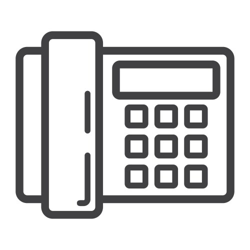Home Phone Icon - Telephone Symbol Vector Image
