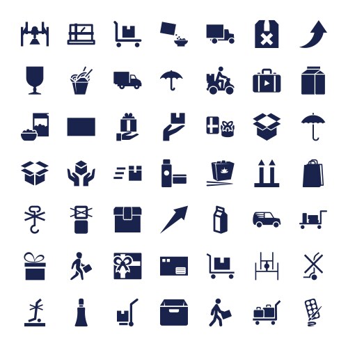 13 package icons Royalty Free Vector Image - VectorStock