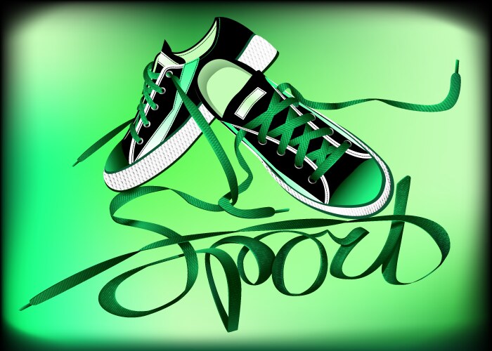Sneakers in color sport shoes Royalty Free Vector Image