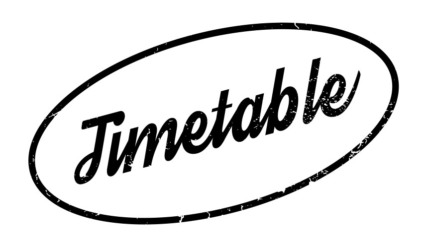 Timetable rubber stamp Royalty Free Vector Image