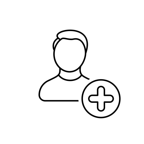 Account add create man new profile user icon vector image