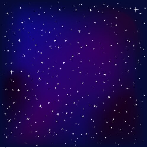 Purple night sky background with stars universe Vector Image